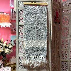 NEW BCBGMaxAzaria Woven Acrlyic Throw with Metallic Yarns 50” X 60”